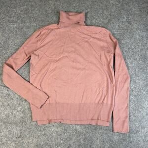 Velvet By Spencer & Graham Sweater Womens Small Turtleneck Cotton Cashmere Pink